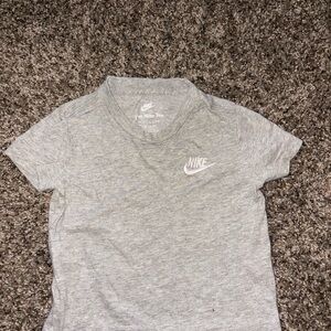 Nike Gray Heather Tee with White Swoosh